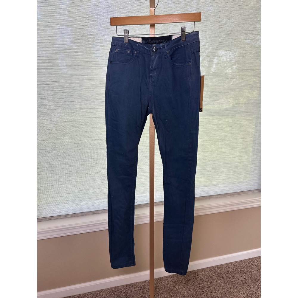One Teaspoon Dixies Navy Blue Skinny Jeans Size 24 Low Waist‎ Denim